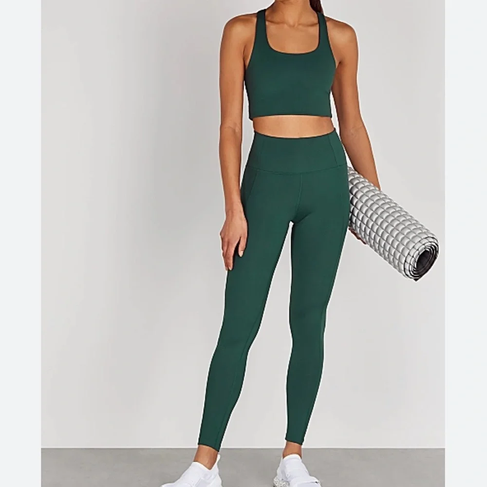 *SOLD* Full Set GirlfriendCollective Compressive High Rise Leggings + Paloma Bra - Picture 1 of 11